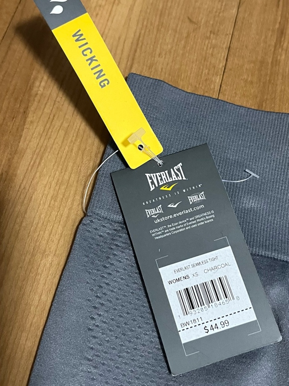 Everlast Seamless Leggings Charcoal Xs High Waisted Active Gym Nwt — image 5 of 8